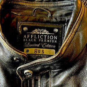 Affliction limited edition leather jacket!